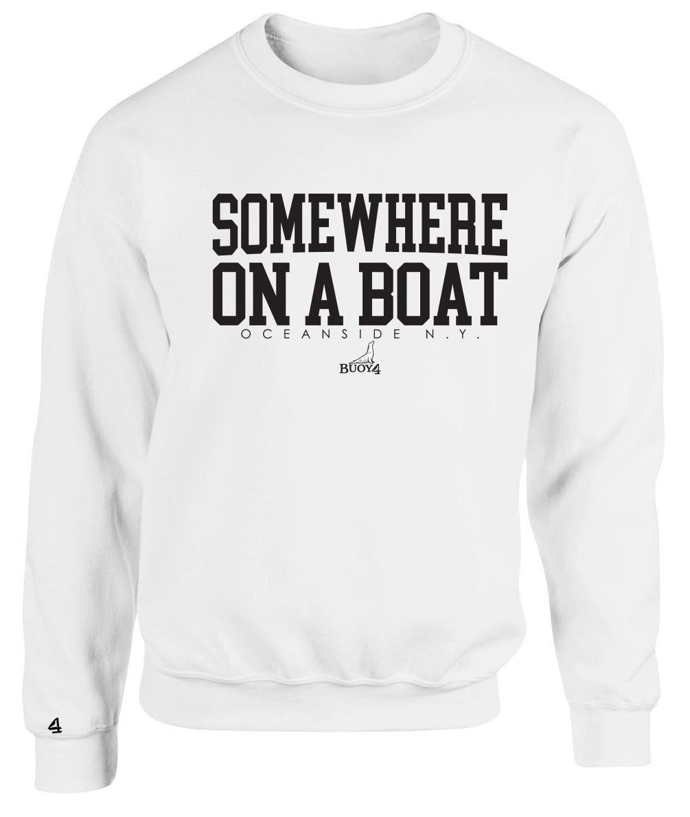 Buoy 4 Somewhere on a Boat Crewneck Sweatshirt