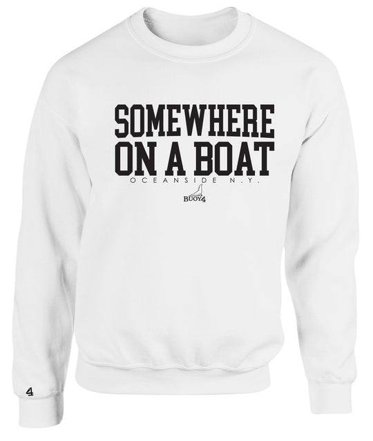 Buoy 4 Somewhere on a Boat Crewneck Sweatshirt
