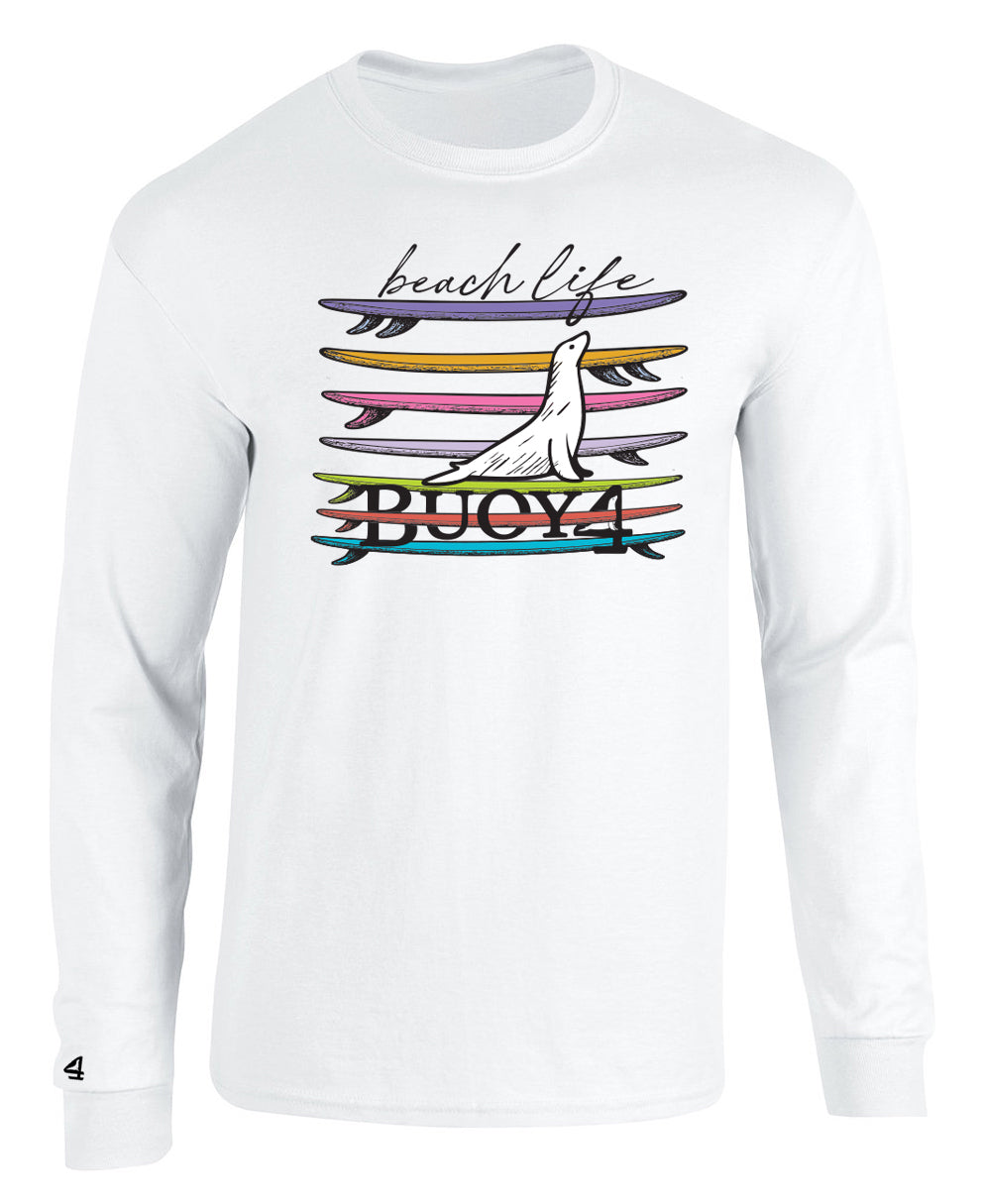 Buoy4 Beach Life Long Sleeve Graphic Tee