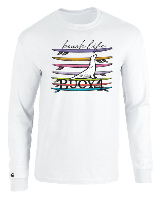 Buoy 4 Beach Life Long Sleeve Graphic Tee
