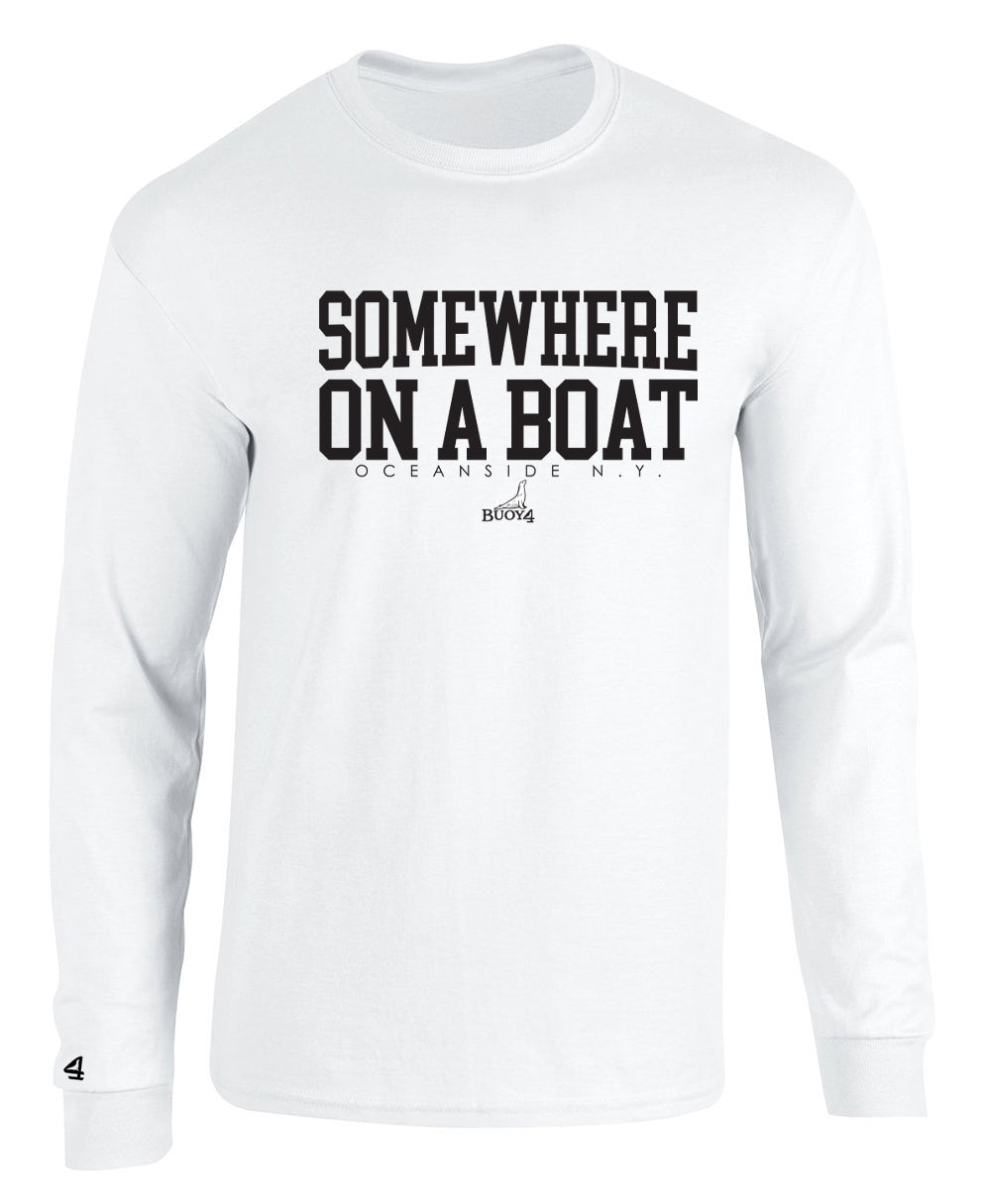 Buoy 4 Somewhere on a Boat Long Sleeve Graphic Tee