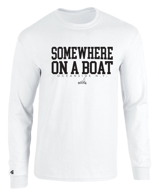 Buoy 4 Somewhere on a Boat Long Sleeve Graphic Tee