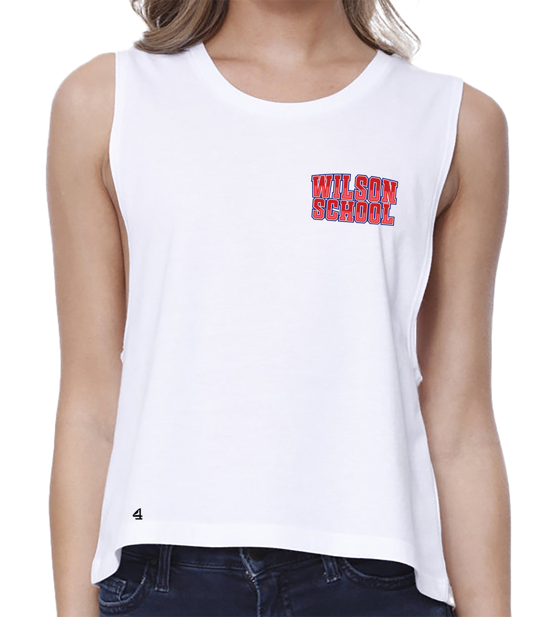 Wilson Elementary Ladies Muscle Crop T-shirt