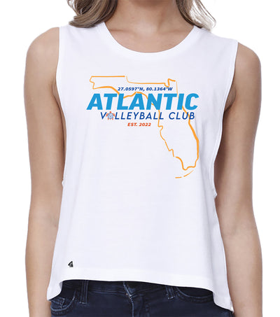 Atlantic Volleyball Club Ladies' Muscle Crop T-Shirt
