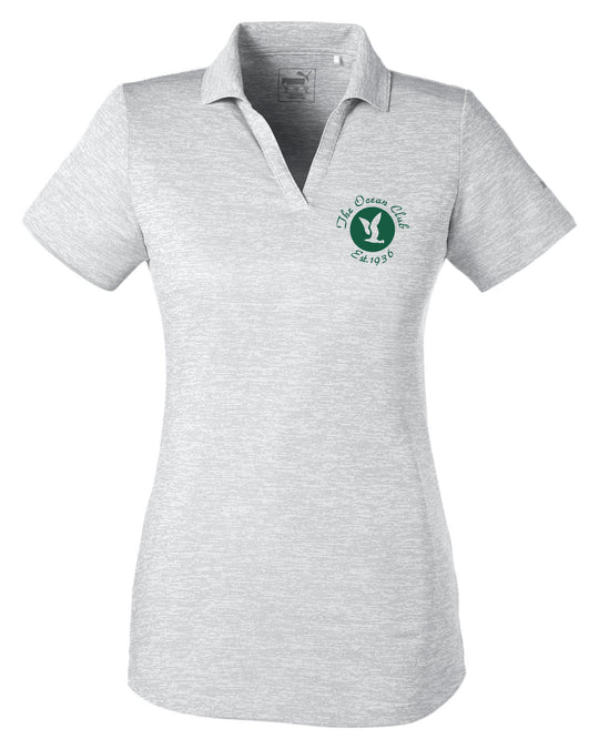 The Ocean Club Embroidered Puma Golf Ladies' Icon Heather Polo