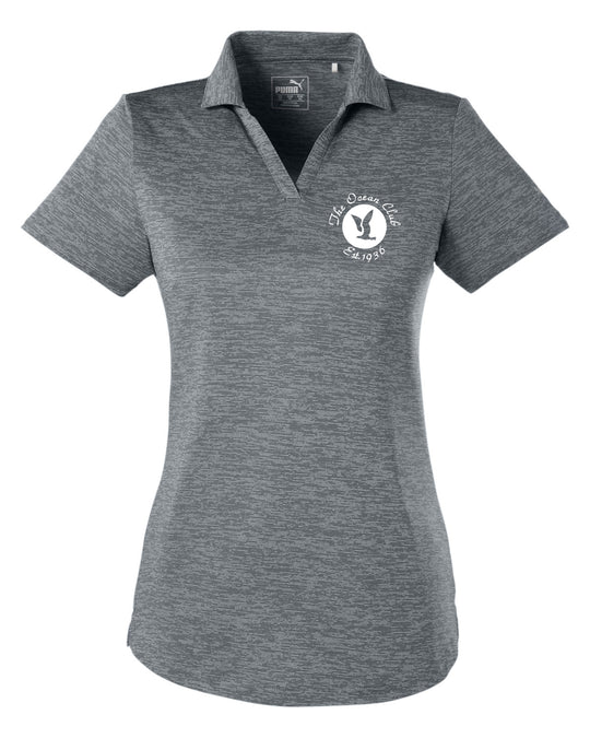 The Ocean Club Embroidered Puma Golf Ladies' Icon Heather Polo