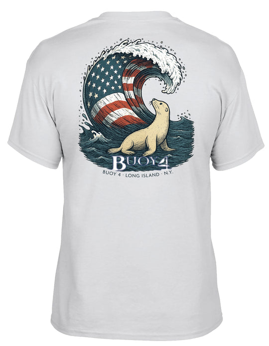 Buoy 4 American Wave Short Sleeve Graphic Tee