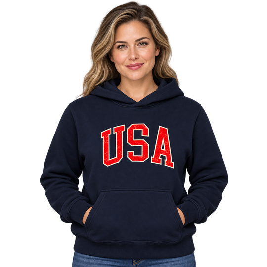 Buoy4 USA Embroidered applique Navy Hoodie