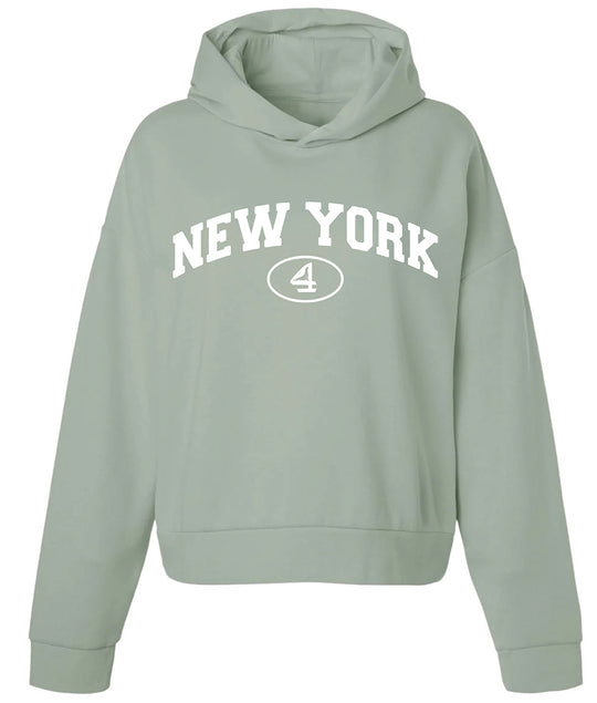Buoy 4 New York Women's Wave Wash Cropped Hoodie