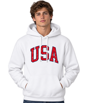 Buoy4 USA Embroidered applique White Hoodie