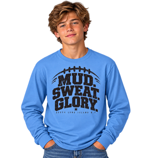 MUD SWEAT GLORY FOOTBALL LONG SLEEVE GRAPHIC TEE