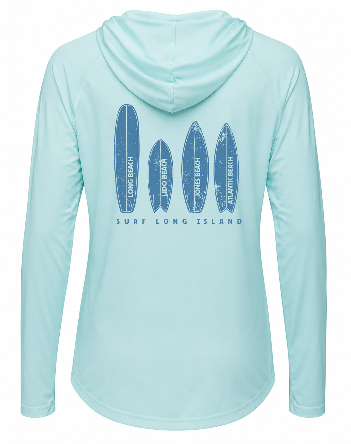 Long Island Beaches UPF 50+ Women's Hoodie with Thumbhole