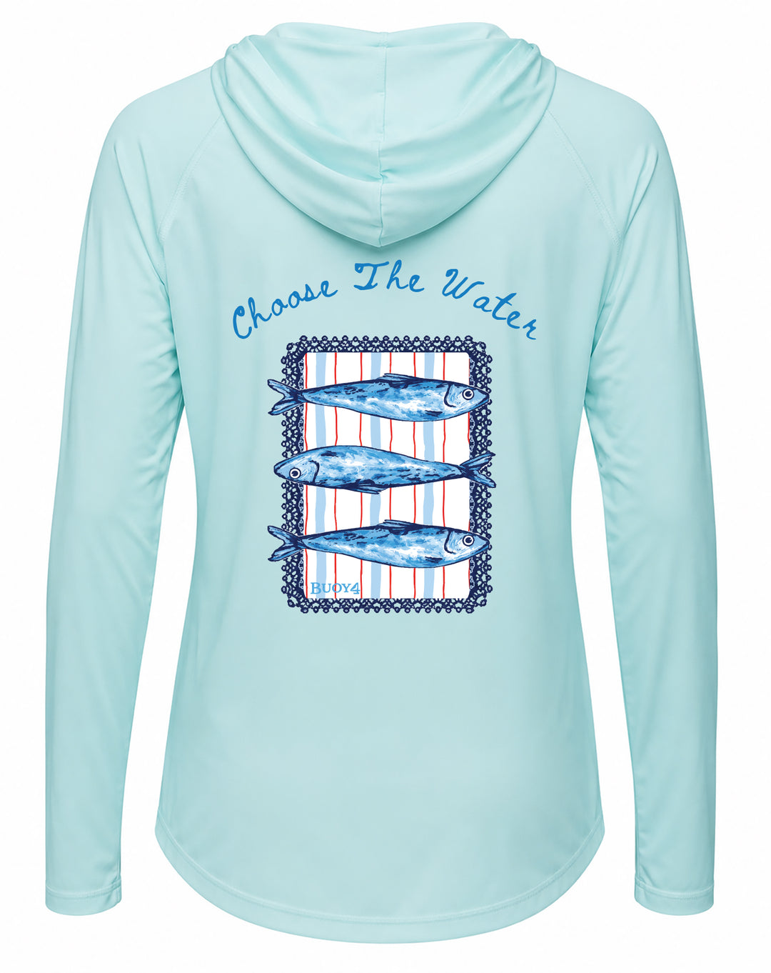 Sardines UPF 50+ Women's Hoodie with Thumbhole