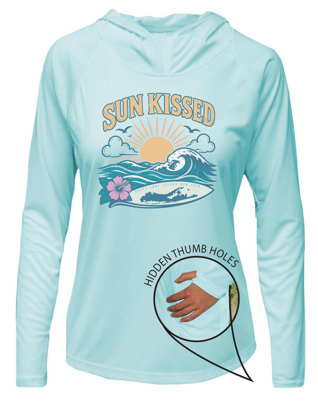 Sun Kissed UPF 50+ Women's Hoodie with Thumbhole
