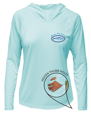 Sardines UPF 50+ Women's Hoodie with Thumbhole