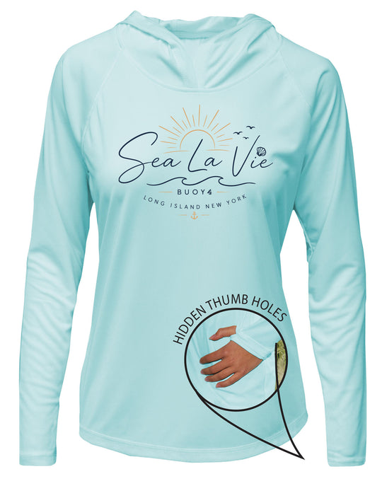 Sea La Vei UPF 50+ Women's Hoodie with Thumbhole