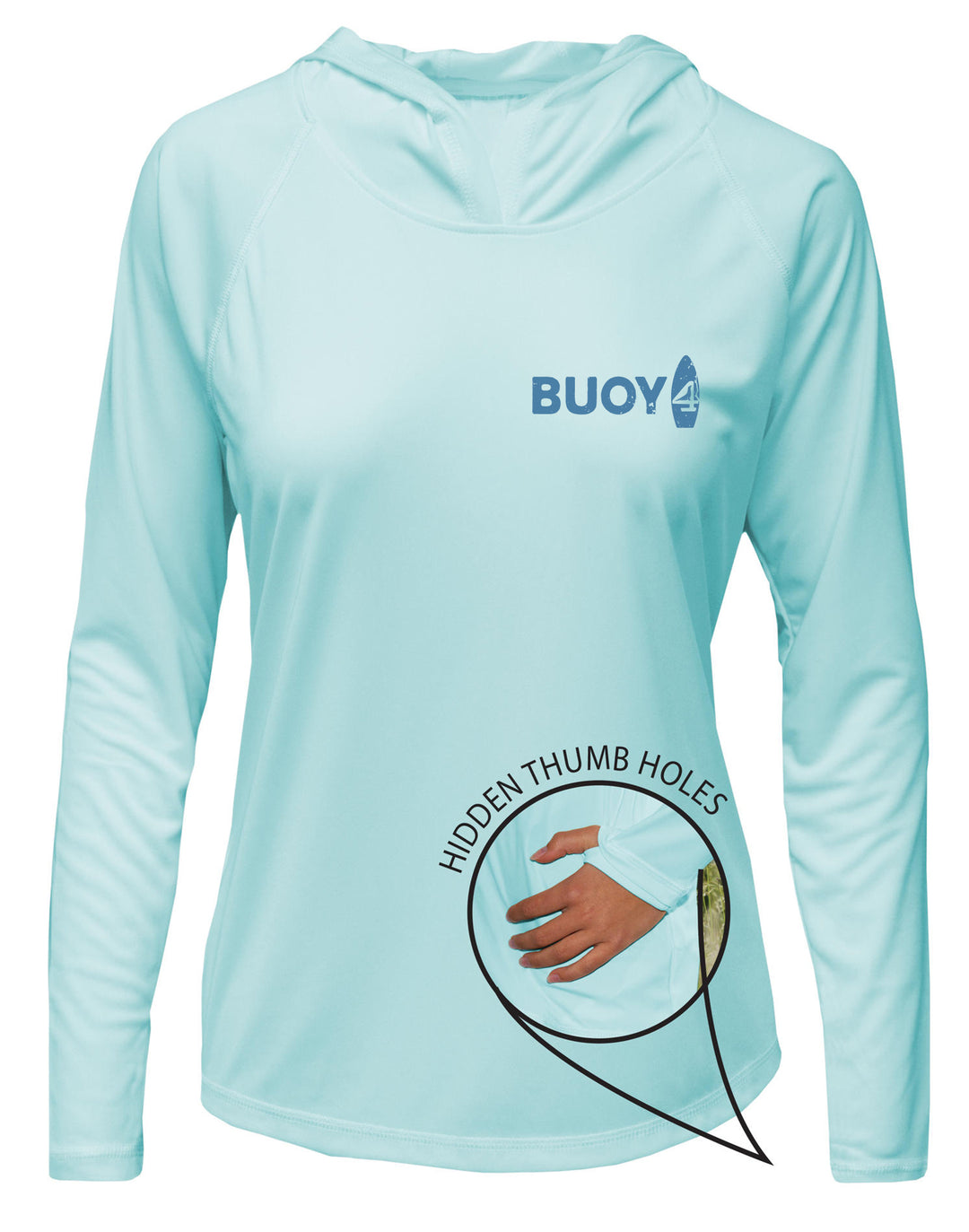 Long Island Beaches UPF 50+ Women's Hoodie with Thumbhole
