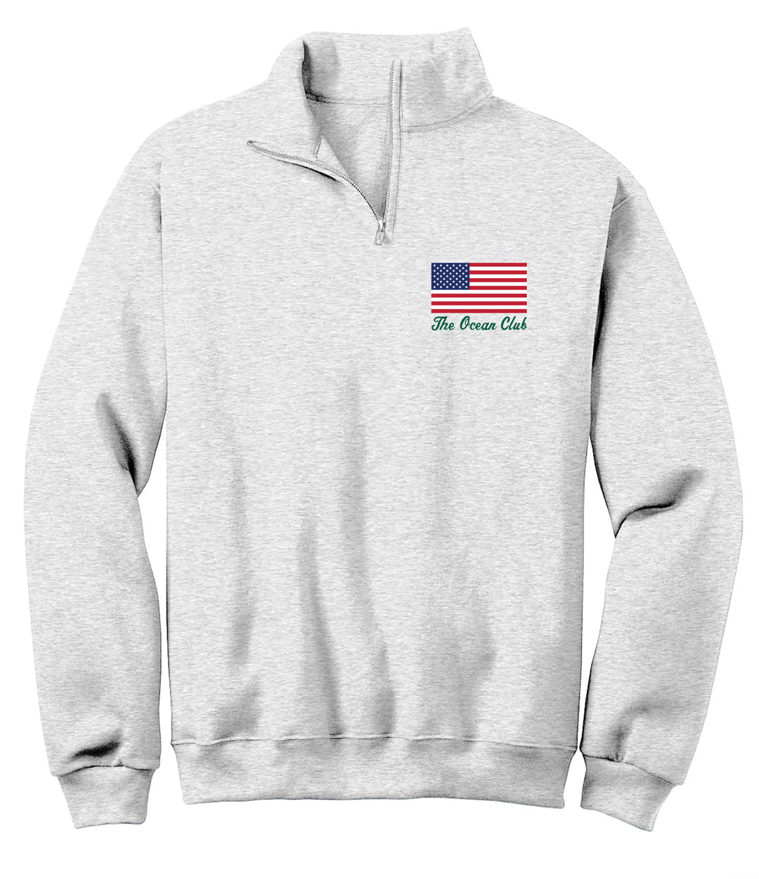 The Ocean Club Flag PRINTED 1/4 ZIP SWEATSHIRT