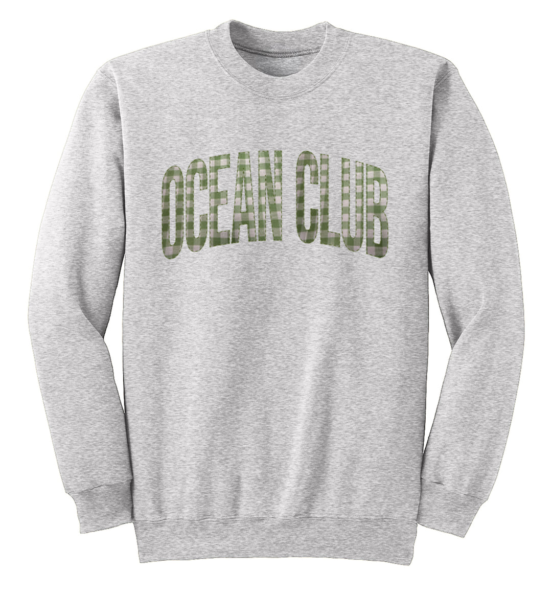 The Ocean Club Embroidred Applique Crewneck Sweatshirt