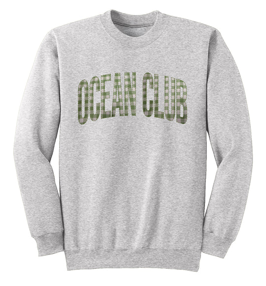 The Ocean Club Embroidred Applique Crewneck Sweatshirt