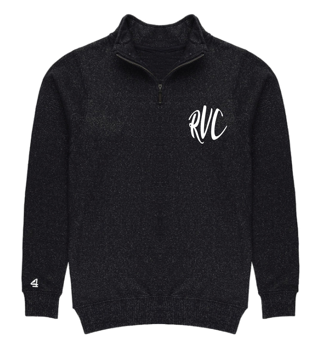 RVC Women's embroidered 1/2 zip sweater