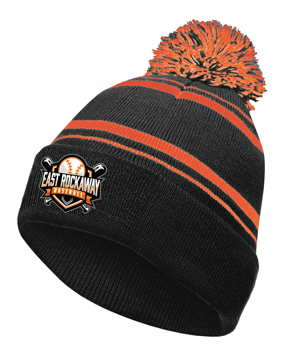 EAST ROCKAWAY BASEBALL Pom Pom Beanie