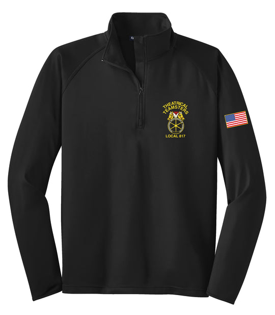 THEATRICAL TEAMSTERS LARGE & TALL EMBROIDERED 1/4 ZIP