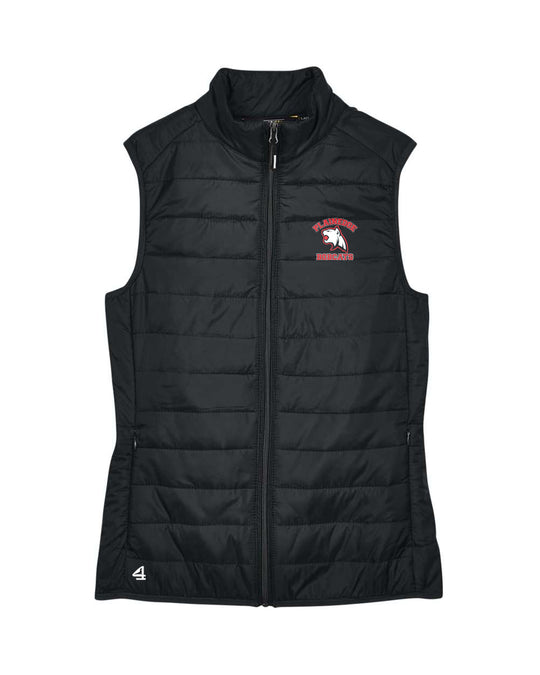 PLAINEDGE BOBCATS EMBROIDERED Women's Packable Puffer Vest