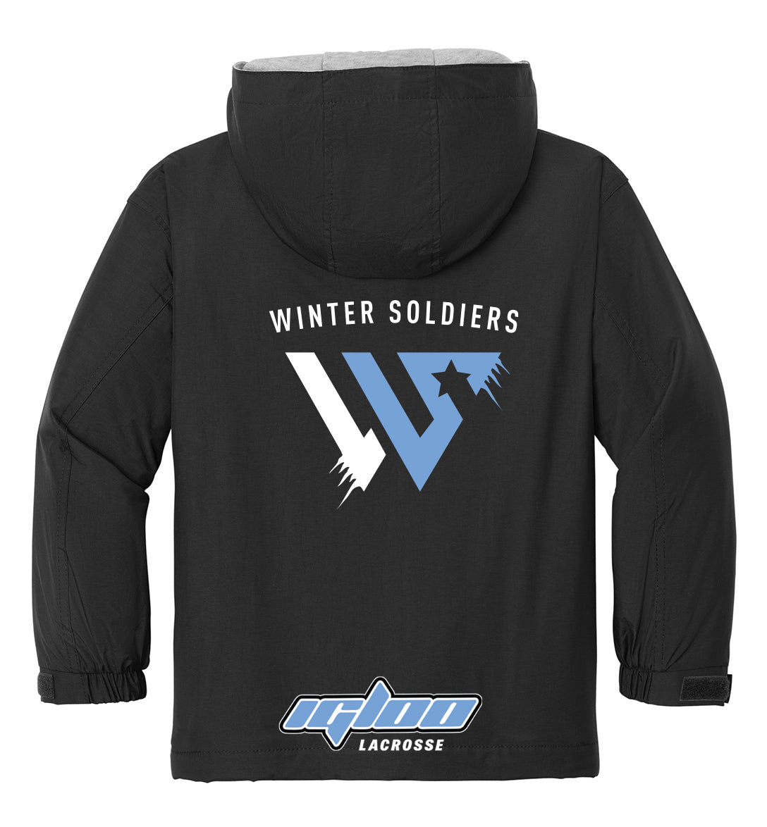 Winter Soldiers Igloo Youth Lacrosse Full-Zip Embroidered hooded Jacket