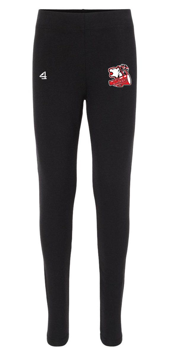 PLAINEDGE BOBCATS Girl's Black Leggings