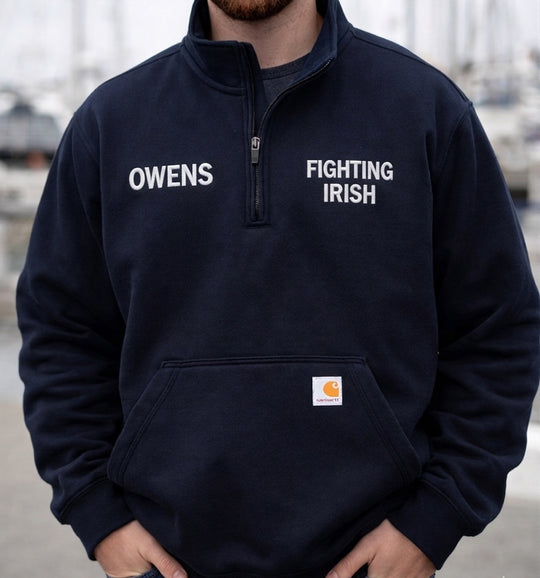 Buoy 4 Custom Embroidered Boat Name Carhartt 1/4 zip