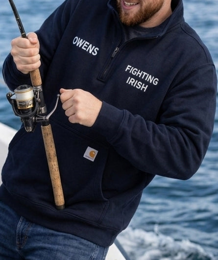 Buoy 4 Custom Embroidered Boat Name Carhartt 1/4 zip