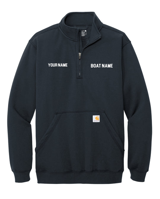 Buoy 4 Custom Embroidered Boat Name Carhartt 1/4 zip