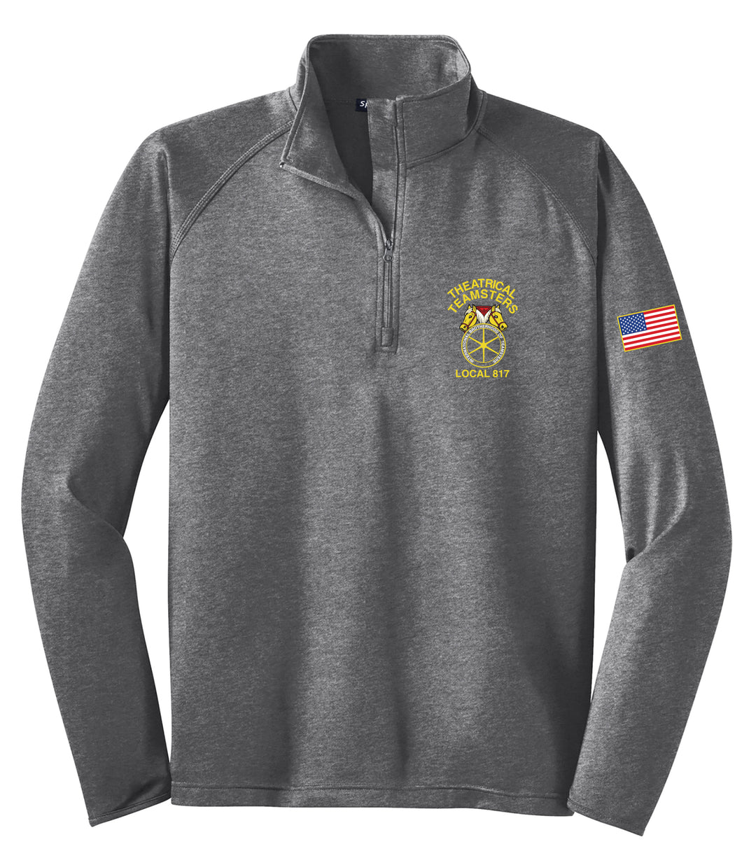 THEATRICAL TEAMSTERS LARGE & TALL EMBROIDERED 1/4 ZIP