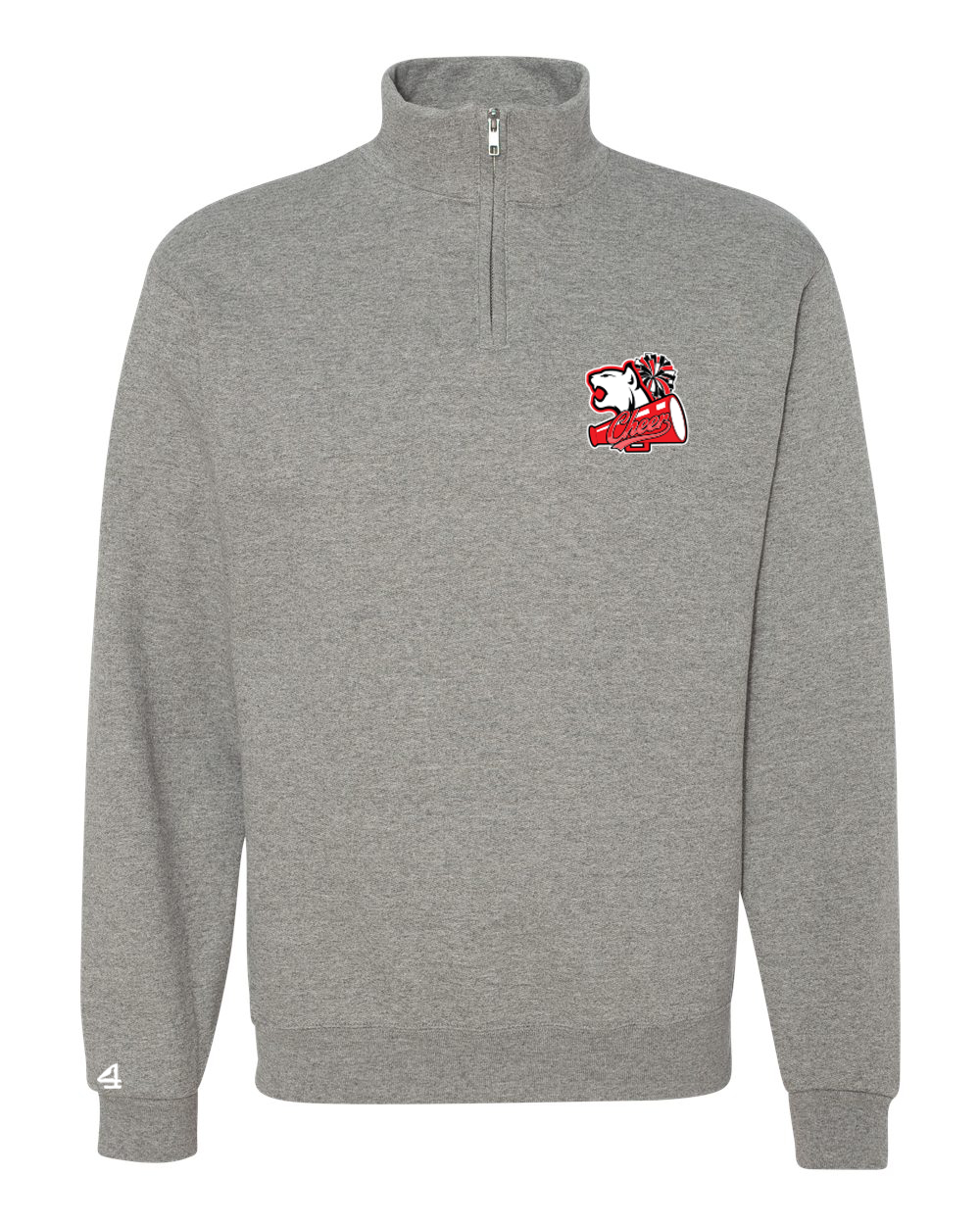 PLAINEDGE BOBCATS EMBROIDERED Unisex Cadet Collar Quarter-Zip Sweatshirt