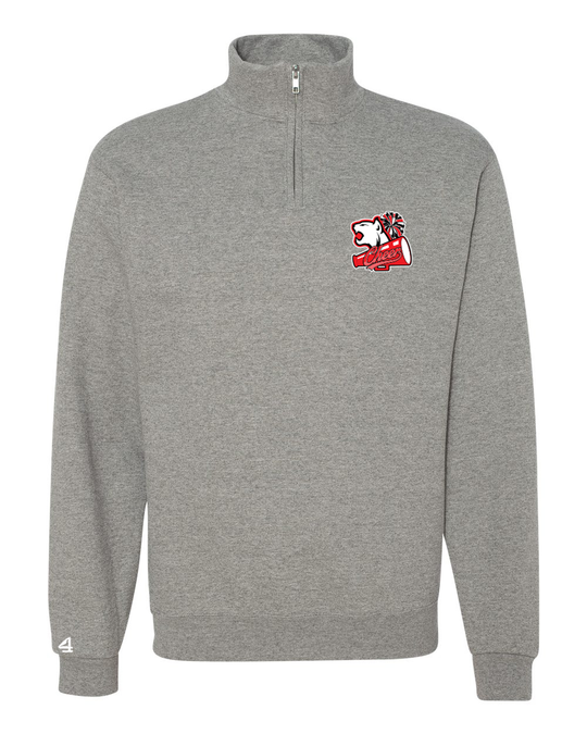 PLAINEDGE BOBCATS EMBROIDERED Unisex Cadet Collar Quarter-Zip Sweatshirt