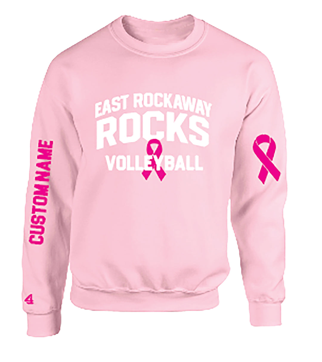East Rockaway Volleyball Playing for a Cure Crewneck