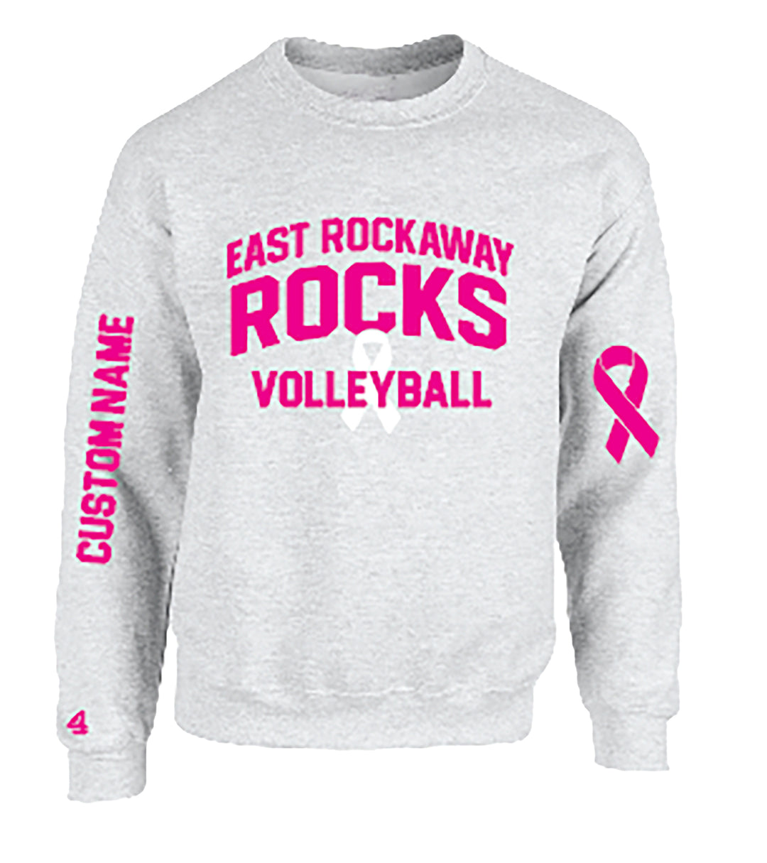 East Rockaway Volleyball Playing for a Cure Crewneck