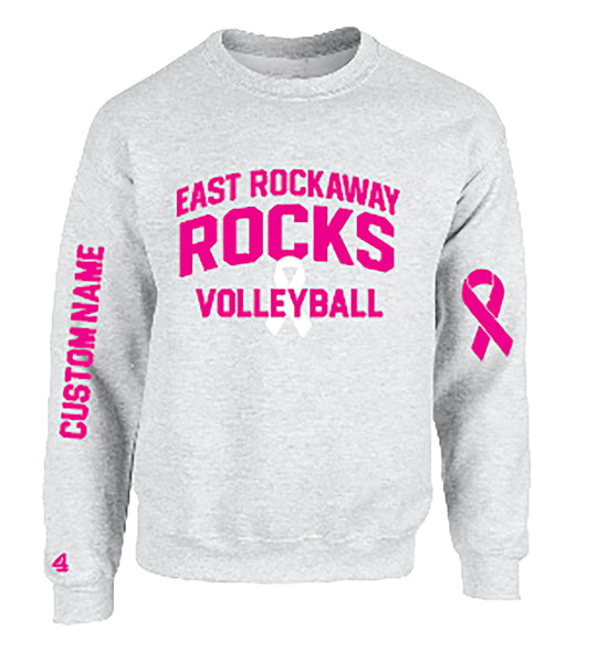 East Rockaway Volleyball Playing for a Cure Crewneck