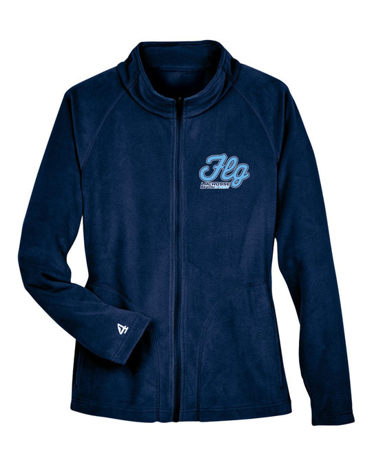 FLG Lacrosse Script ladies embroidered fleece jacket