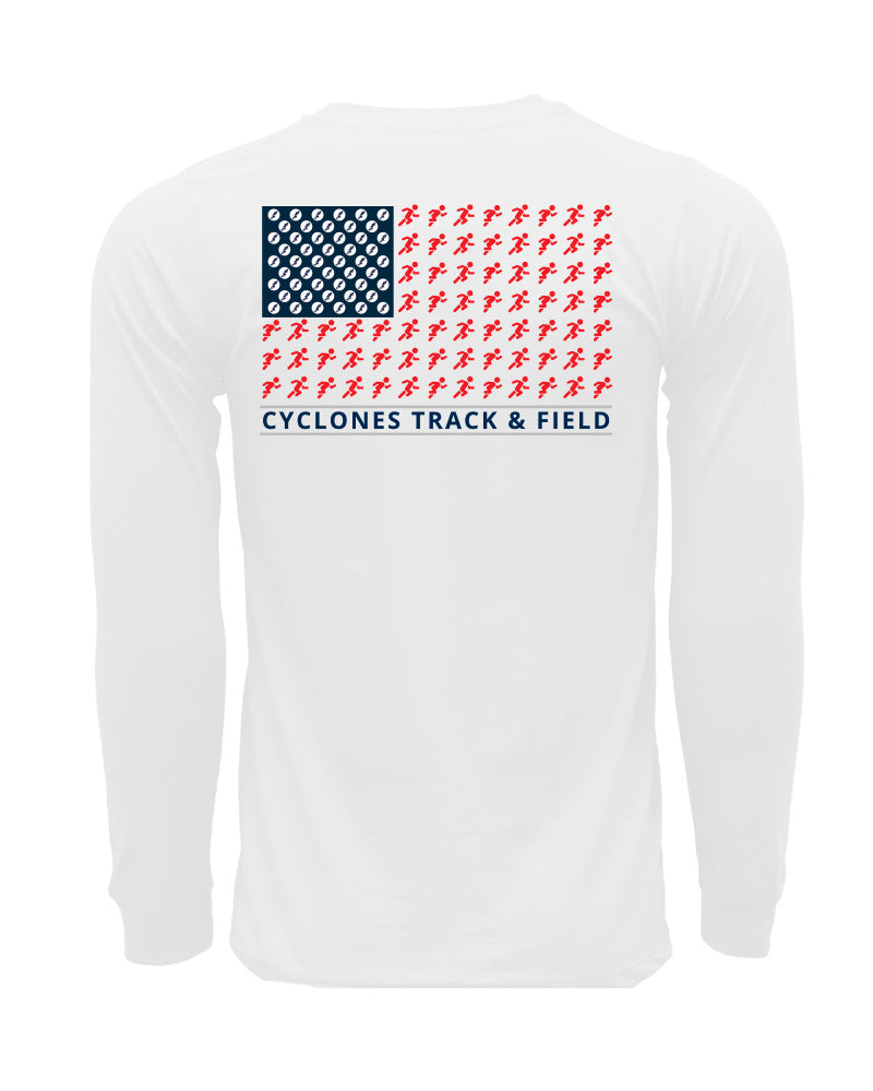 CYCLONES TRACK & FIELD FLAG Long Sleeve Tee