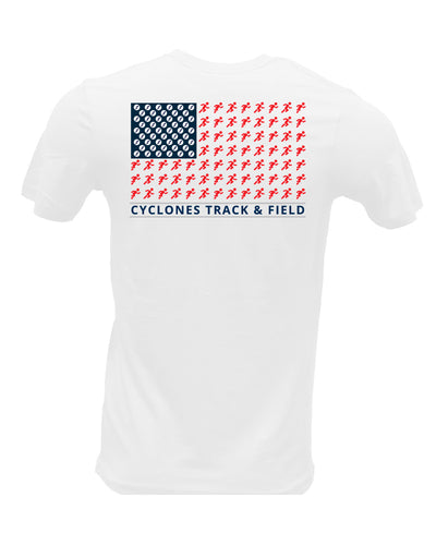 CYCLONES TRACK & FIELD FLAG Short Sleeve Tee