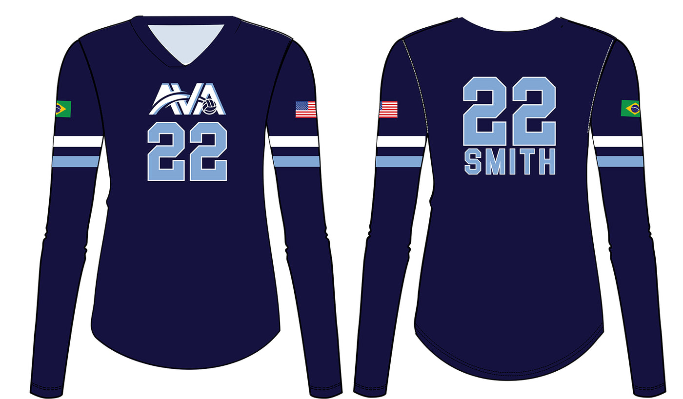 AVA Atlantic Volleyball Academy long sleeve jersey Navy