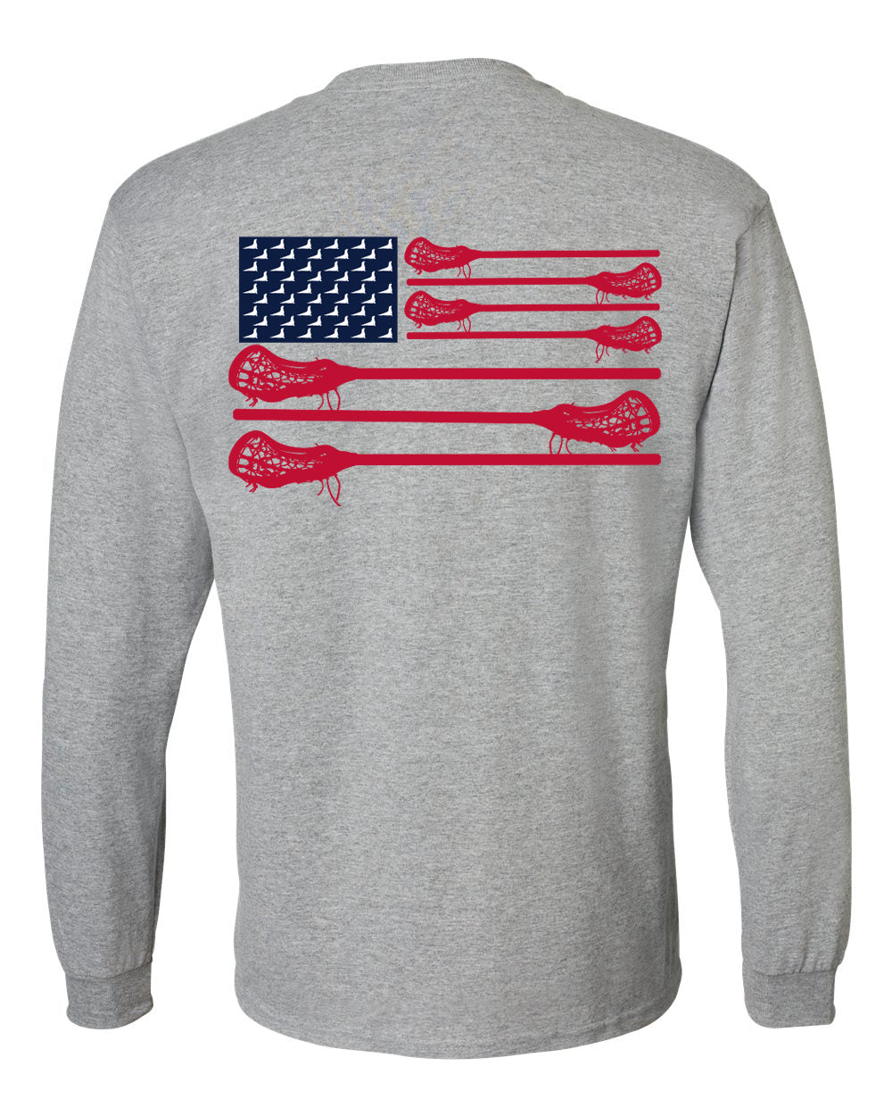 reLAX By The Sea - USA - Adult Heather Gray - Long Sleeve