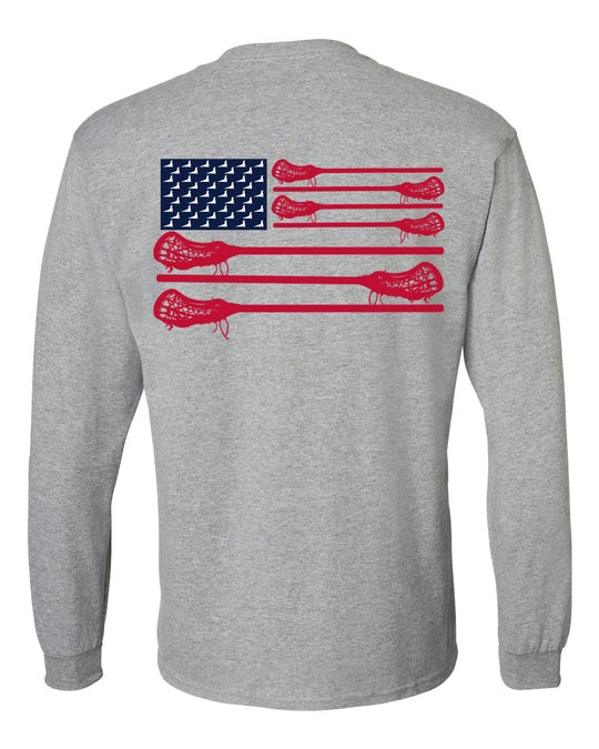 reLAX By The Sea - USA - Adult Heather Gray - Long Sleeve