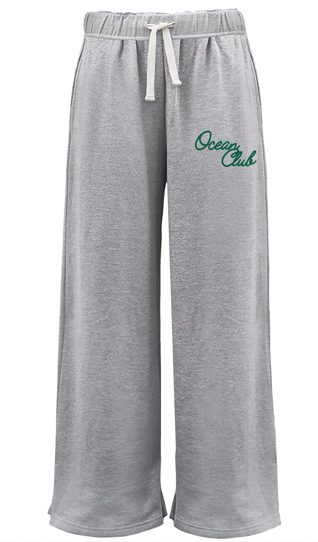The Ocean Club Script Embroidered Wide Leg Sweatpants (runs big)