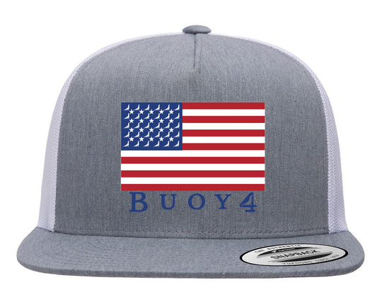 Buoy 4 flag Printed Trucker Hat