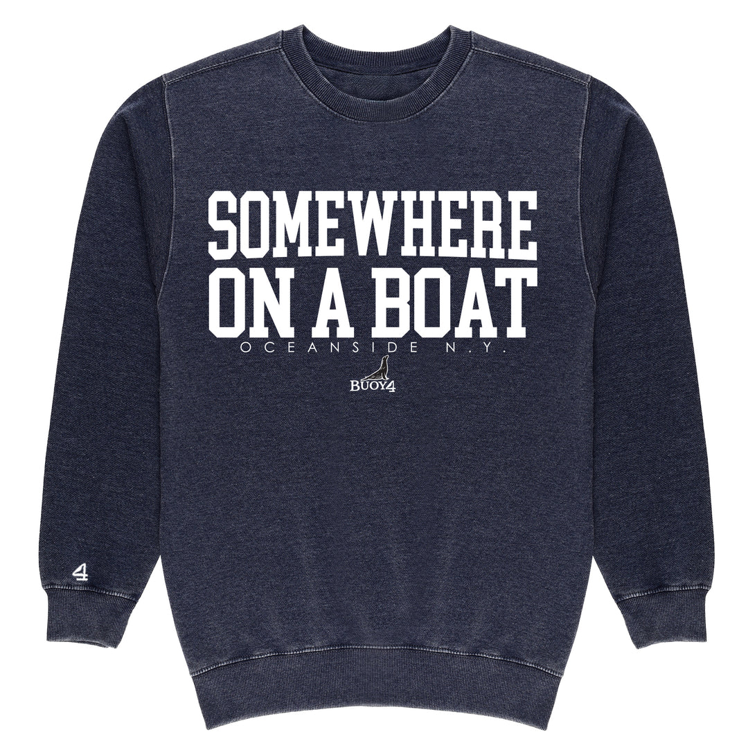 Buoy 4 somewhere on a boat Vintage Crewneck