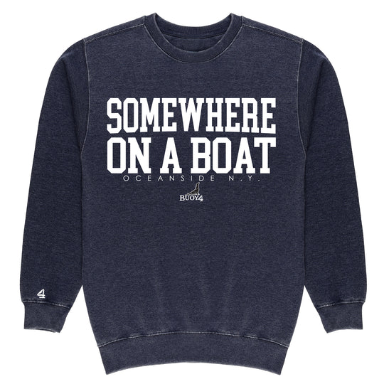 Buoy 4 somewhere on a boat Vintage Crewneck