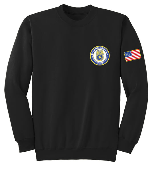 THEATRICAL TEAMSTERS LARGE & TALL EMBROIDERED CIRCLE LOGO CREWNECK